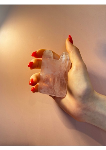 Pembe Kuvars Kare Gua Sha