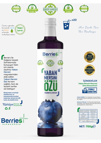 Yaban Mersini Özü 700 gr