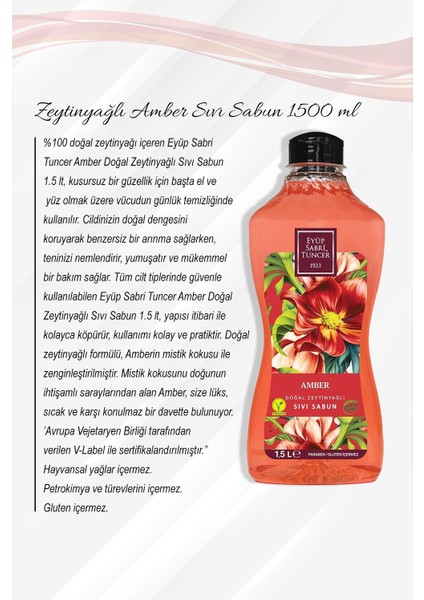 Zeytinyağlı Amber Sıvı Sabun 1500 ml 5 Al 4 Öde ve Rosie Pamuk fiyatları