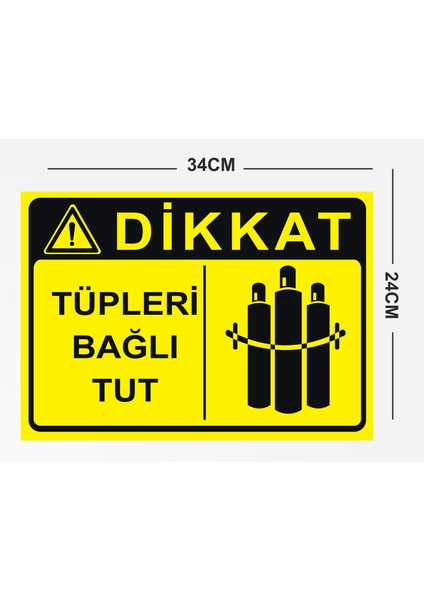 Dikkat Tüpleri Bağlı Tut 24 x 34 cm Pvc Tabela Levha fiyatları
