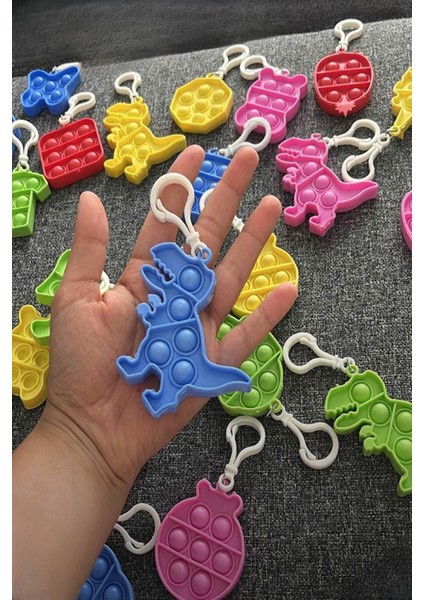 5 Adet Oyuncak Popit Anahtarlık Kendi Şeffaf Hediyelik Poşetinde Doğum Günü Hediyesi Karne Hediyesi modelleri