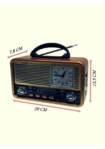 Nostalji Radyo Usb-Tf-Am-Fm-Sw-Blue-Connect-Tws-Usb Şarj Nostaljik Radyo