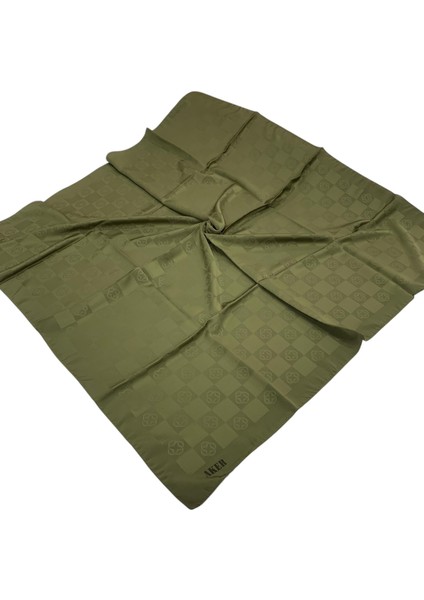 Monogram Dama Eşarp - Haki 951