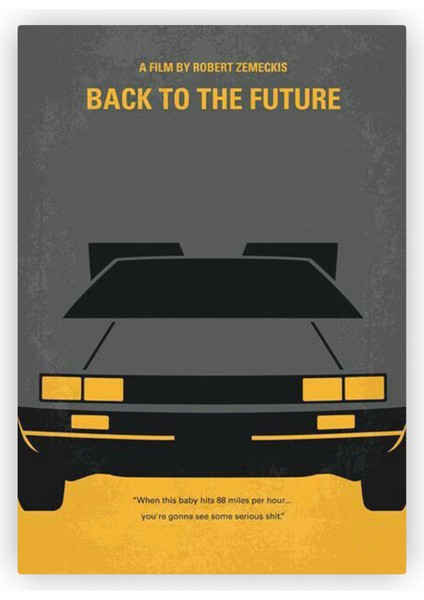 Back To The Future Minimal Geleceğe Dönüş Ahşap Poster 20 x 29 cm