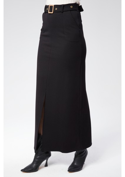 Vıoshıne Kadın Çelik Yırtmaçlı Kemerli Etek fiyatları