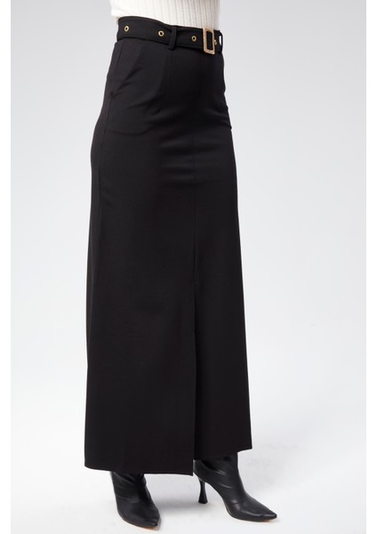 Vıoshıne Kadın Çelik Yırtmaçlı Kemerli Etek fırsatları