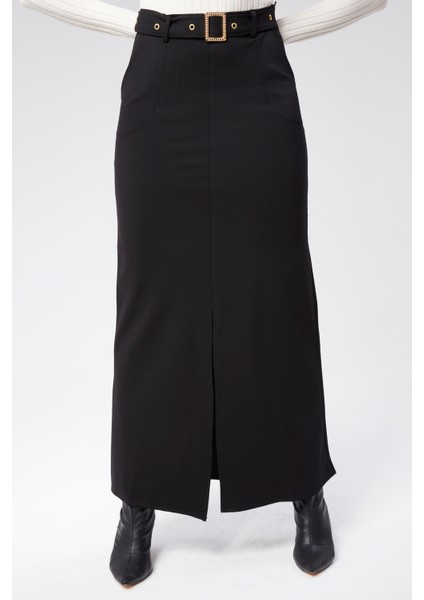 Vıoshıne Kadın Çelik Yırtmaçlı Kemerli Etek indirimleri