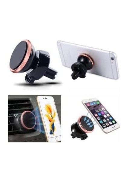Telefon Tutucu Araç Izgara Içi Mandallı Telefon Tutucu Araba Için Mıknatıslı Telefon Tutucu Oto 360 Derece Dönebilen Telefon Tutucu