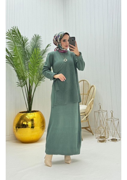 Vıoshıne Kadın Yelekli Triko Elbise