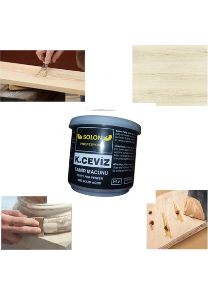 Çok Amaçlı Ahşap Parke Masa Sehpa Çizik Çok Amaçlı Tamir Dolgu Macunu Koyu Ceviz 240 Gr