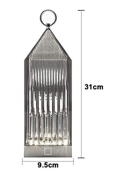 Fener Model USB Şarjlı Dokunmatik 3 Farklı Işık Modlu Masa Üstü Kristal Akrilik Lamba Led