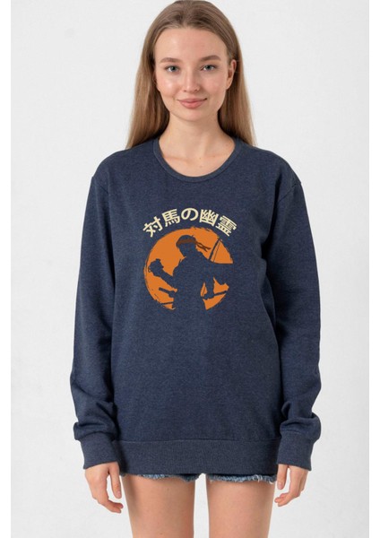 Ghost Of Tsushima The Island Japanese Indigo Kadın 2ip Sweatshirt
