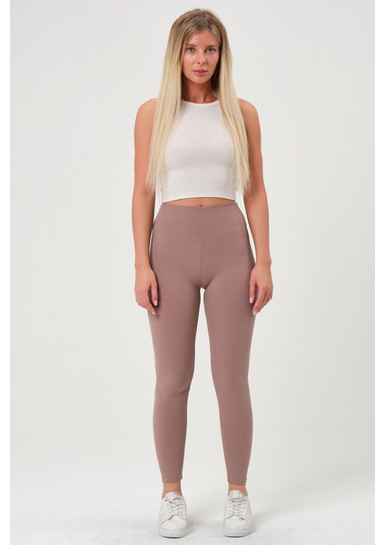 Fitilli Yüksek Bel Toparlayıcı Konforlu Tayt 374 Vizon fiyatları