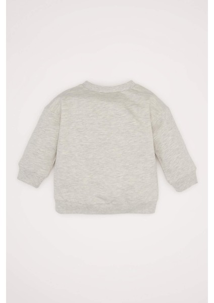 Erkek Bebek Bisiklet Yaka İçi Yumuşak Tüylü Basic Düz Sweatshirt E5263A524WN