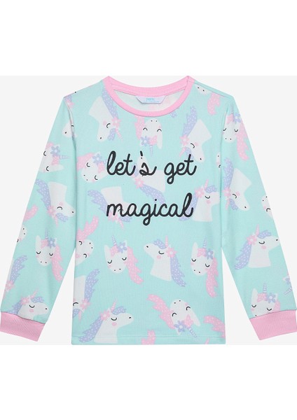 Kız Çocuk Magical Termal Çok Renkli Pijama Takımı