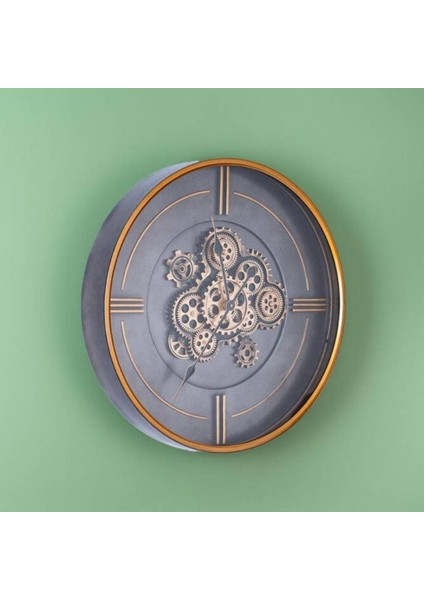 Acar Dekoratif Çarklı Duvar Saati - 59 cm