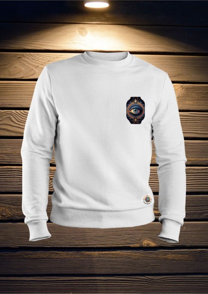 Unisex Bisiklet Yaka Baskılı Sweatshırt fiyatları