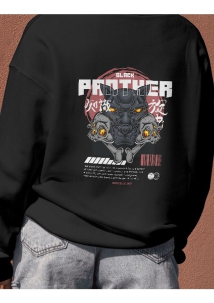 Sweatshırt Bisiklet Yaka Baskılı Unisex