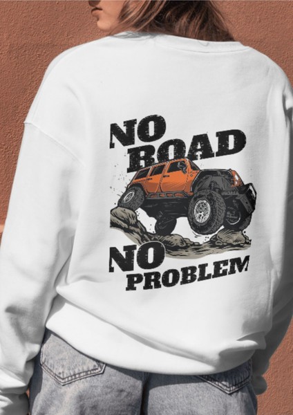 Off-Roat Temalı Bisiklet Yaka Unisex Sweatshırt