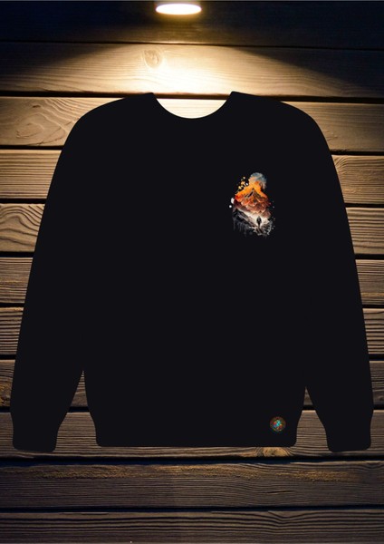 Doğa Temalı Bisiklet Yaka Unisex Sweatshırts fiyatları