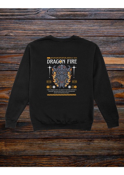 Sweatshirt Bisiklet Yaka Unisex Sırt Baskılı fiyatları