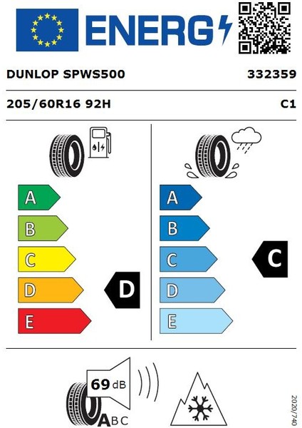 205/60 R16 92H Sp Winter Sport 500 Oto Kış Lastiği (Üretim Yılı:2024) fiyatları
