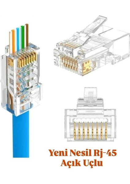 SpeedUF Yeni Nesil RJ45 Ağ Pensesi + 10 Adet Jack + 10 Adet Kılıf