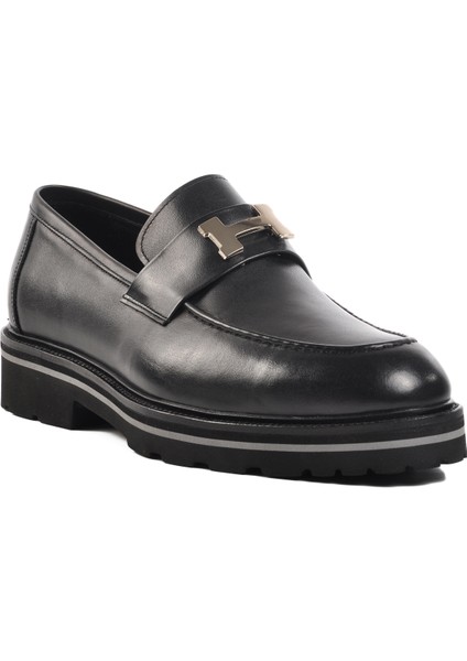 Premium 2871 Siyah Deri Erkek Klasik Ayakkabı modelleri