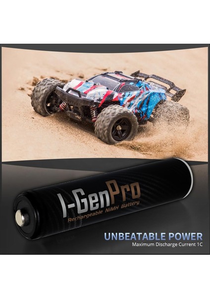 I-Gen G821 8'li Pil Şarj Aleti + 4 Adet AA Pro 2950 mAh + 4 Adet AAA Pro 1100 mAh Şarjlı Kalem Pilli Set 1.2V Ni-MH