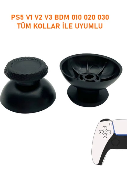 2 Adet Ps5 V1 V2 V3 Tüm Kollar Ile Uyumlu Analog Topuz Başlık