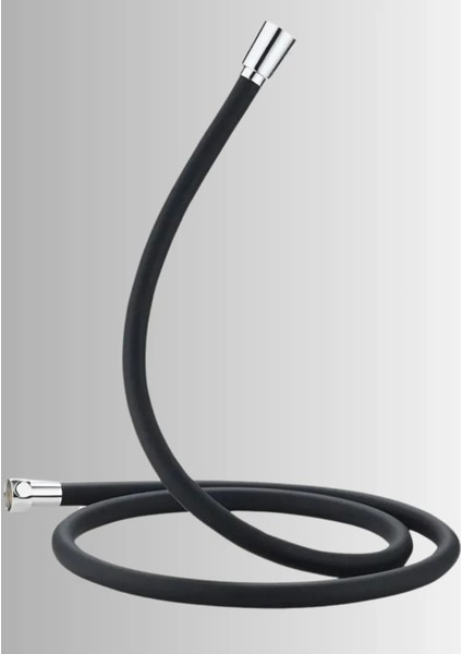 Siyah 150CM Modern Siyah Pvc Duş Hortumu, Esnek ve Patlamaya Dayanıklı - Paslanmaz Banyo Hortumu