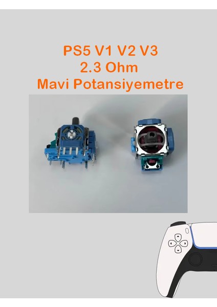 Ps5 V1 V2 V3 Tüm Kollar Ile Uyumlu 2.3k Ohm Mavi Renk Analog Motoru