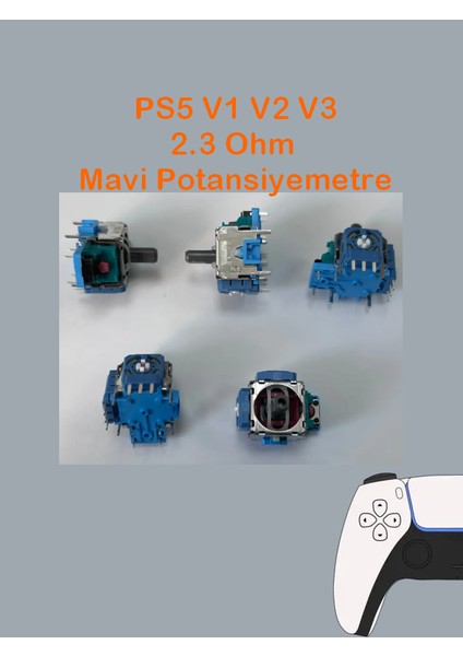 Ps5 V1 V2 V3 Tüm Kollar Ile Uyumlu 2.3k Ohm Mavi Renk Analog Motoru