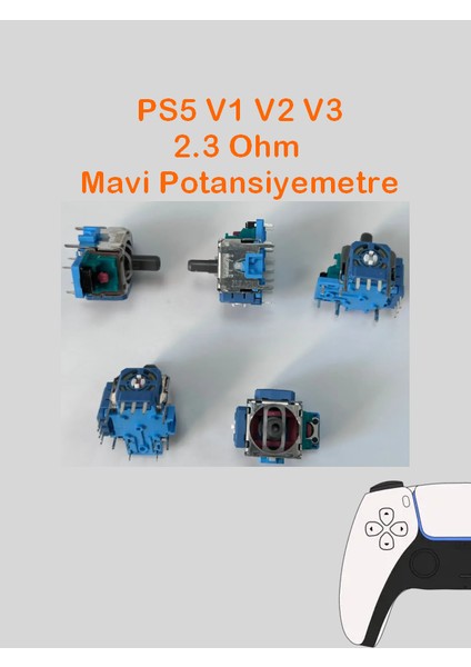Ps5 V1 V2 V3 Tüm Kollar Ile Uyumlu 2.3k Ohm Mavi Renk Analog Motoru