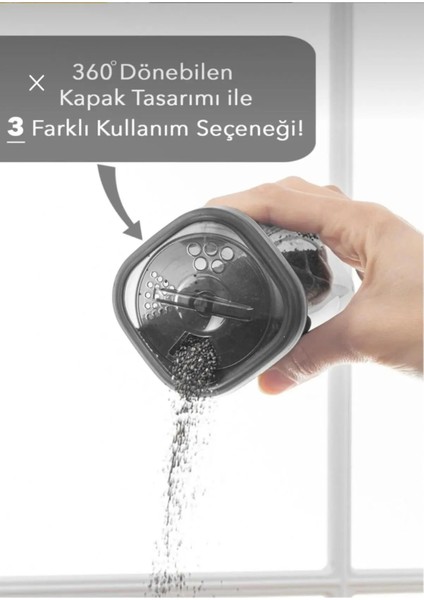 52 Parça Mega Seti Kare Erzak ve Bakliyat Saklama Kabı Baharatlık 12X(300ML 500ML) 8X(1100ML 1700ML)