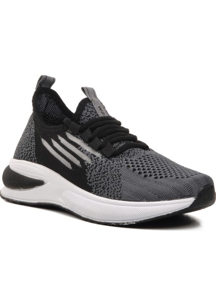 Siyah-Beyaz-Füme Çocuk Spor Ayakkabı