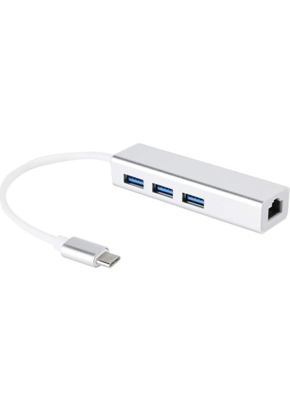 Type-C To USB Çevirici Macbook Uyumlu Çevirici Adaptör Çok Portlu Çoklayıcı Tip C To RJ45 Adaptör 4in1 ZR115-A