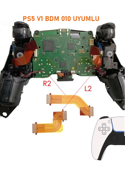 Ps5 V1 Bdm 010 Kollar Ile Uyumlu L R L2 R2 Tetik Flex