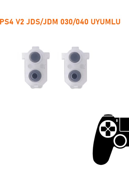 Ps4 V2 Jds Jdm 030 040 Kollar Ile Uyumlu L R L1 L2 R1 R2 Lastik Takımı