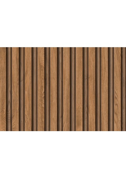 2068 Lambiri Panel Ahşap Duvar Çıtası Desenli Vinil Duvar Kağıdı 5,30 M²