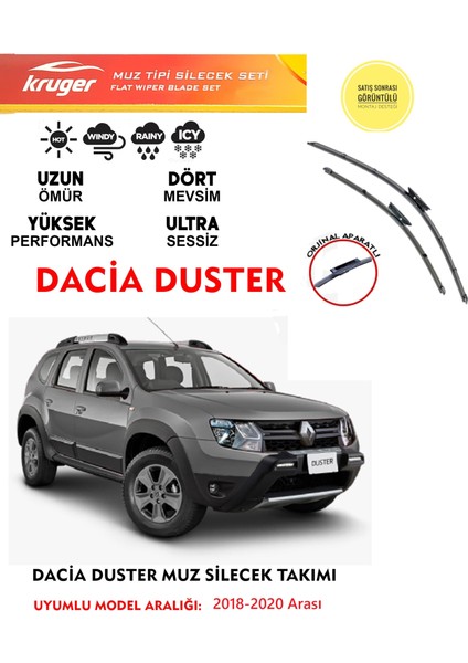 Dacia Duster 2018-2020 Arası Muz Silecek Seti Araca özel