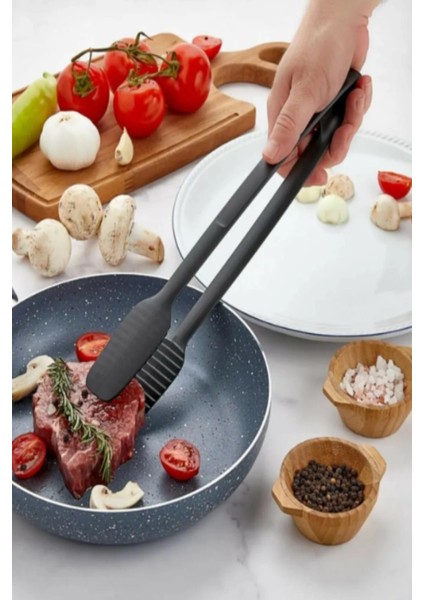 5'li Set Yanmaz Yapışmaz Teflon Kaplama Servis Seti Kepçe Kevgir Spatula Kaşık Mangal Maşası Seti fiyatları