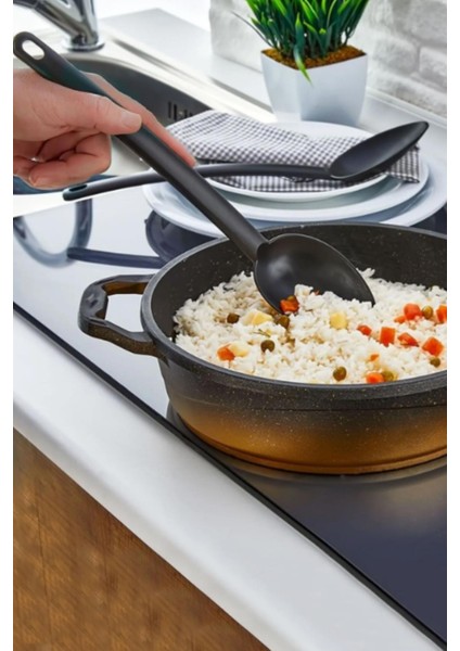 7'li Set Yanmaz Yapışmaz Teflon Servis Seti Kepçe Maşa Kaşık Kevgir Spatula Çırpıcı ve Mangal Maşası fiyatları