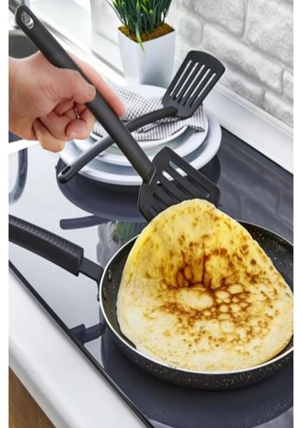 7'li Set Yanmaz Yapışmaz Teflon Servis Seti Kepçe Maşa Kaşık Kevgir Spatula Çırpıcı ve Mangal Maşası indirimleri