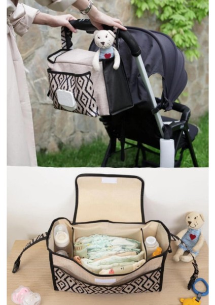 Bebek Arabası Çantası Organizer Anne Bebek Bakım Çantası Puset Düzenleyici Çanta Stroller Bag