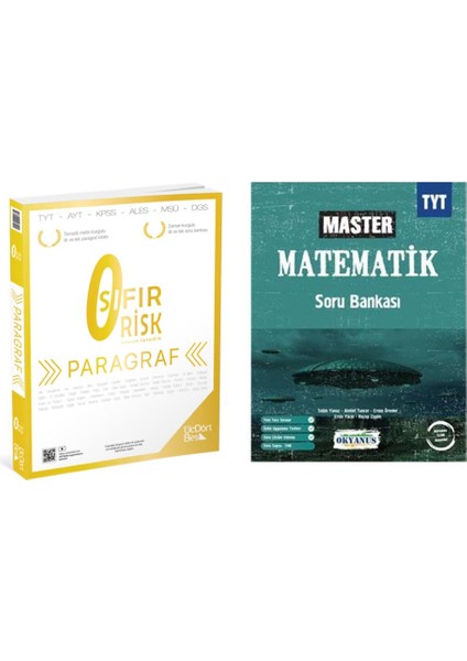 Paragraf Sıfır Risk ve Okyanus Yayınları TYT Master Matematik Soru Bankası