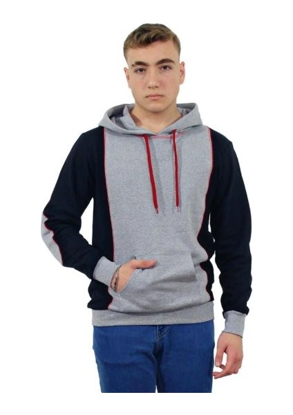 Kapüşonlu Sweat Iki Iplik Lacivert Xlarge