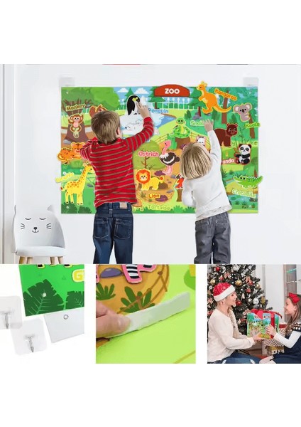 Eğitici Montessori Hayvanat Bahçesi Hayvanları 70*109 cm fiyatları
