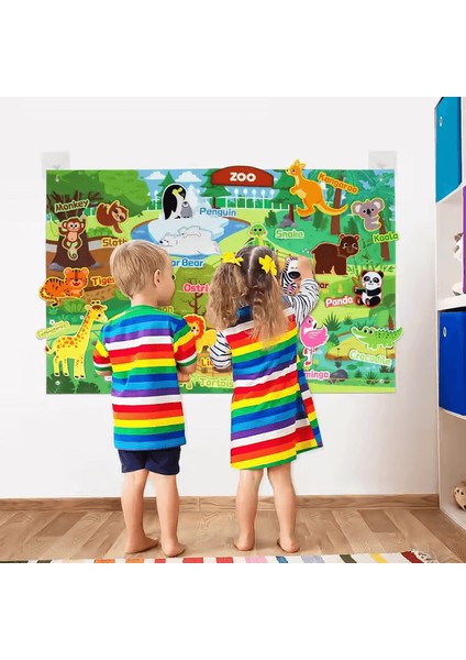 Eğitici Montessori Hayvanat Bahçesi Hayvanları 70*109 cm indirimleri
