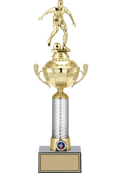 Kişiye Özel Futbol Figürlü Kupa-Okul Kupası-Ödül Kupası-Turnuva Kupası 41 cm